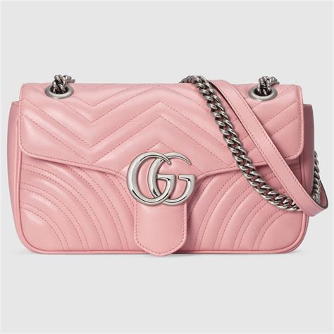 borsa gucci velluto rosa piccola|Mini borsa GG Marmont in pelle rosa chiaro .